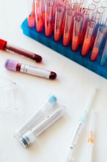 Blood samples in vials